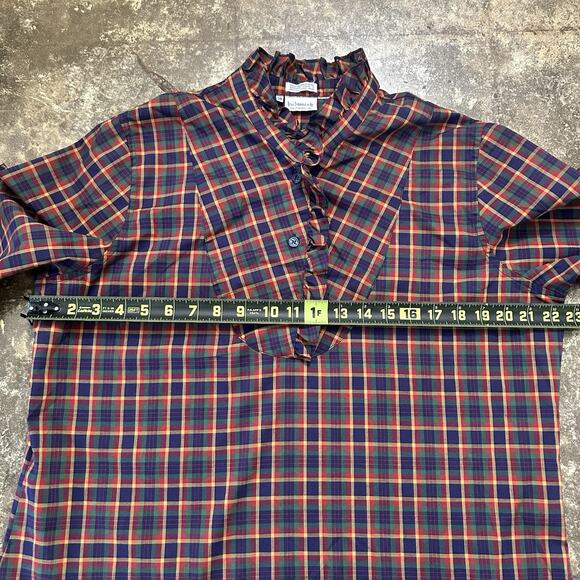 Vintage 70s Levi Strauss Co Button Up Womens 38 Plaid Ruffle Country Western - Picture 9 of 9